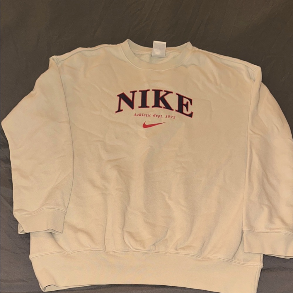 Nike Men's Off-White Crewneck Sweater